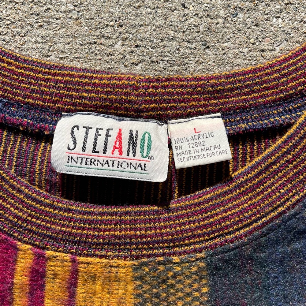 Vintage Patchwork Sweater Stefani International M… - image 5